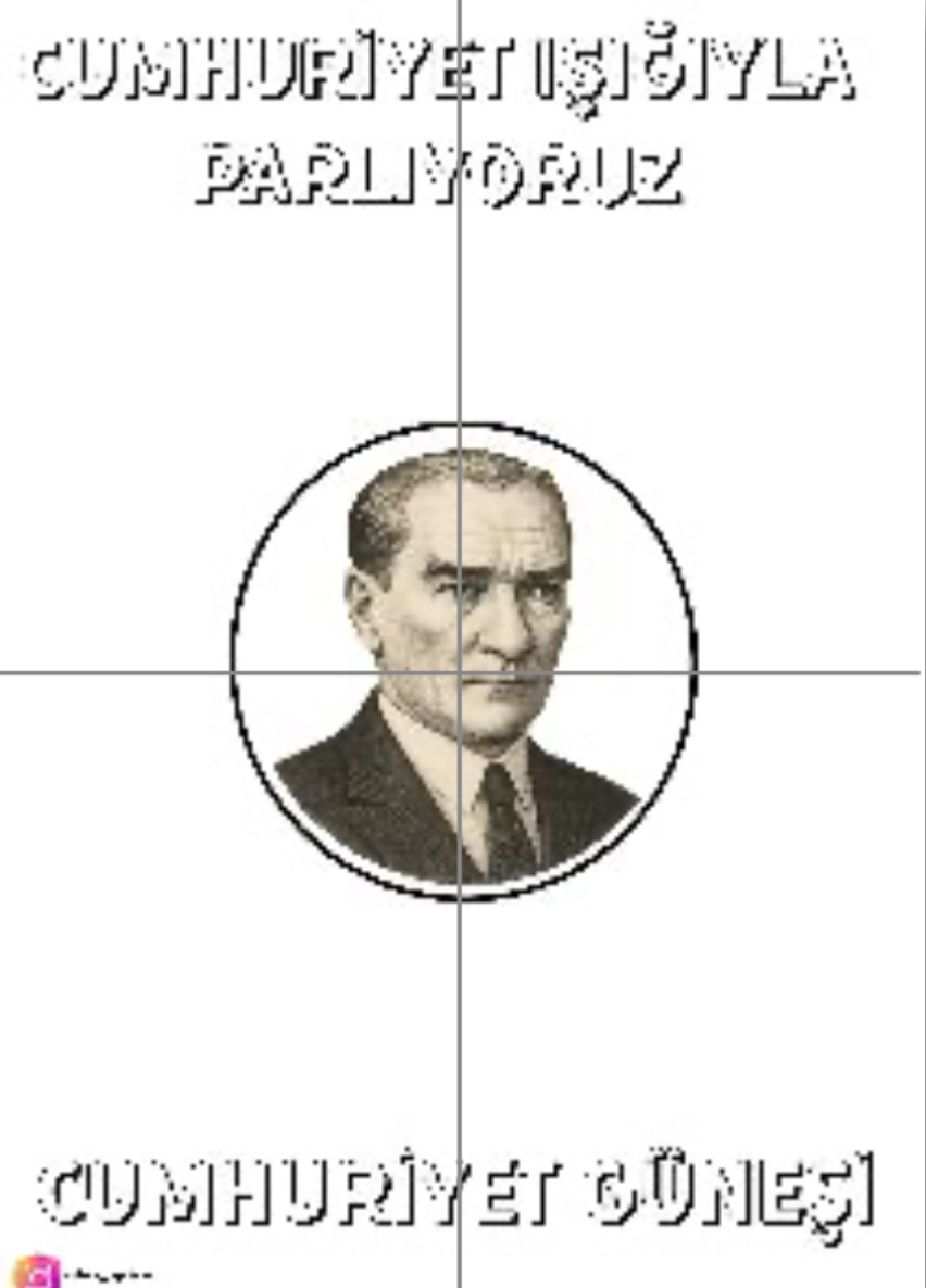 4 A4 El Baskı Cumhuriyet Güneşi RENKSİZ