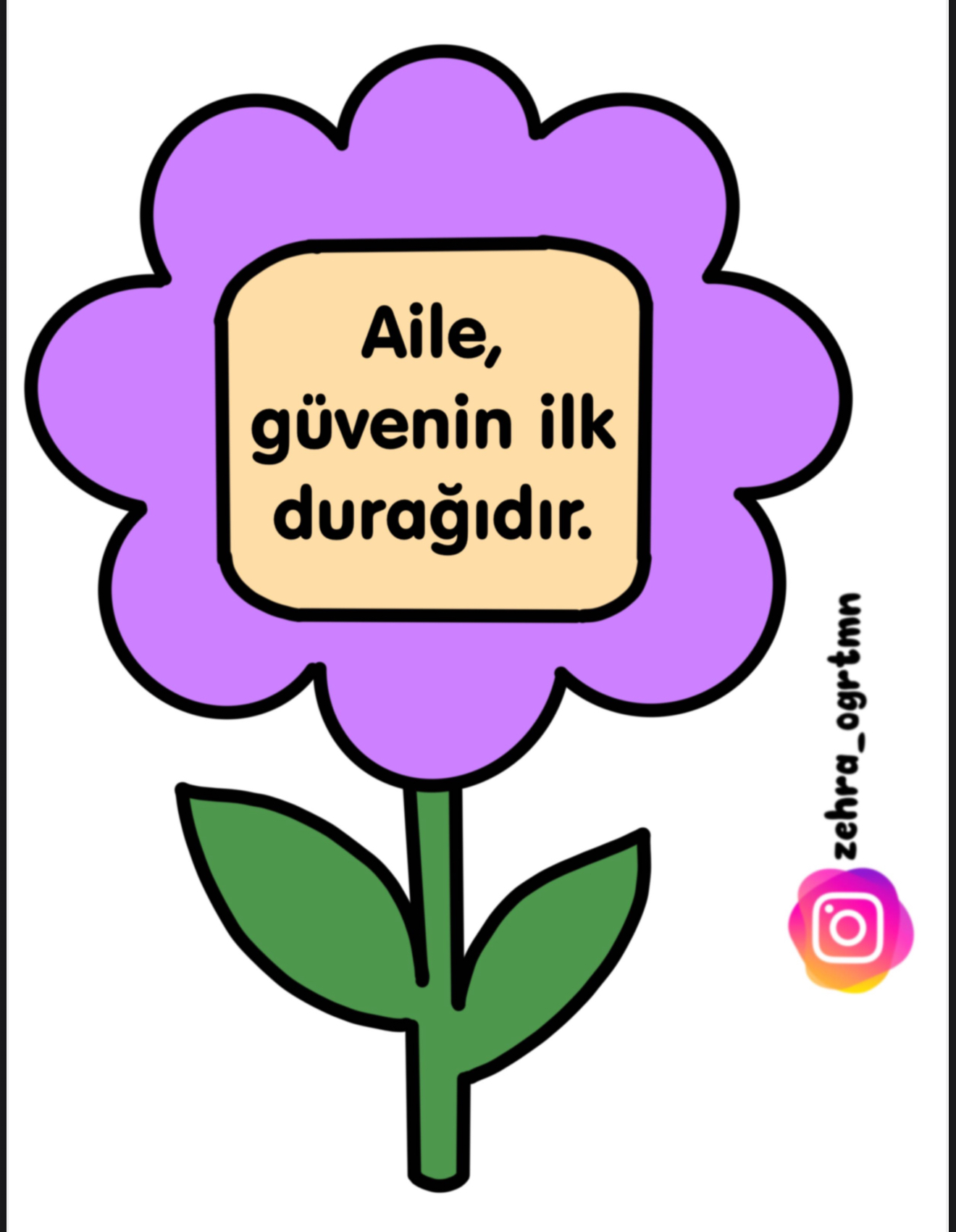 Aile Bütünlüğü Panosu Büyük Boy Görseller A4