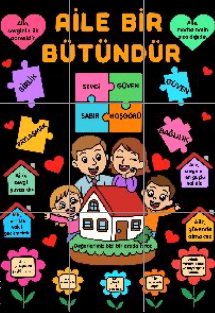 9 A4 Aile Bir Bütündür Panosu