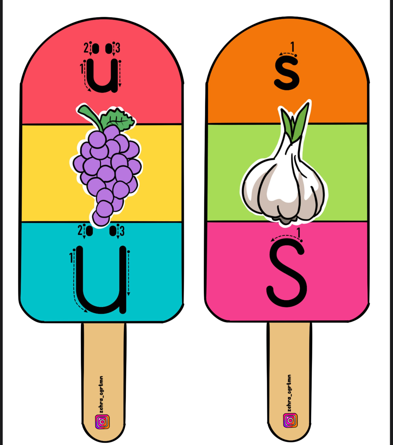 Üsöydz Dondurmalı Harfler