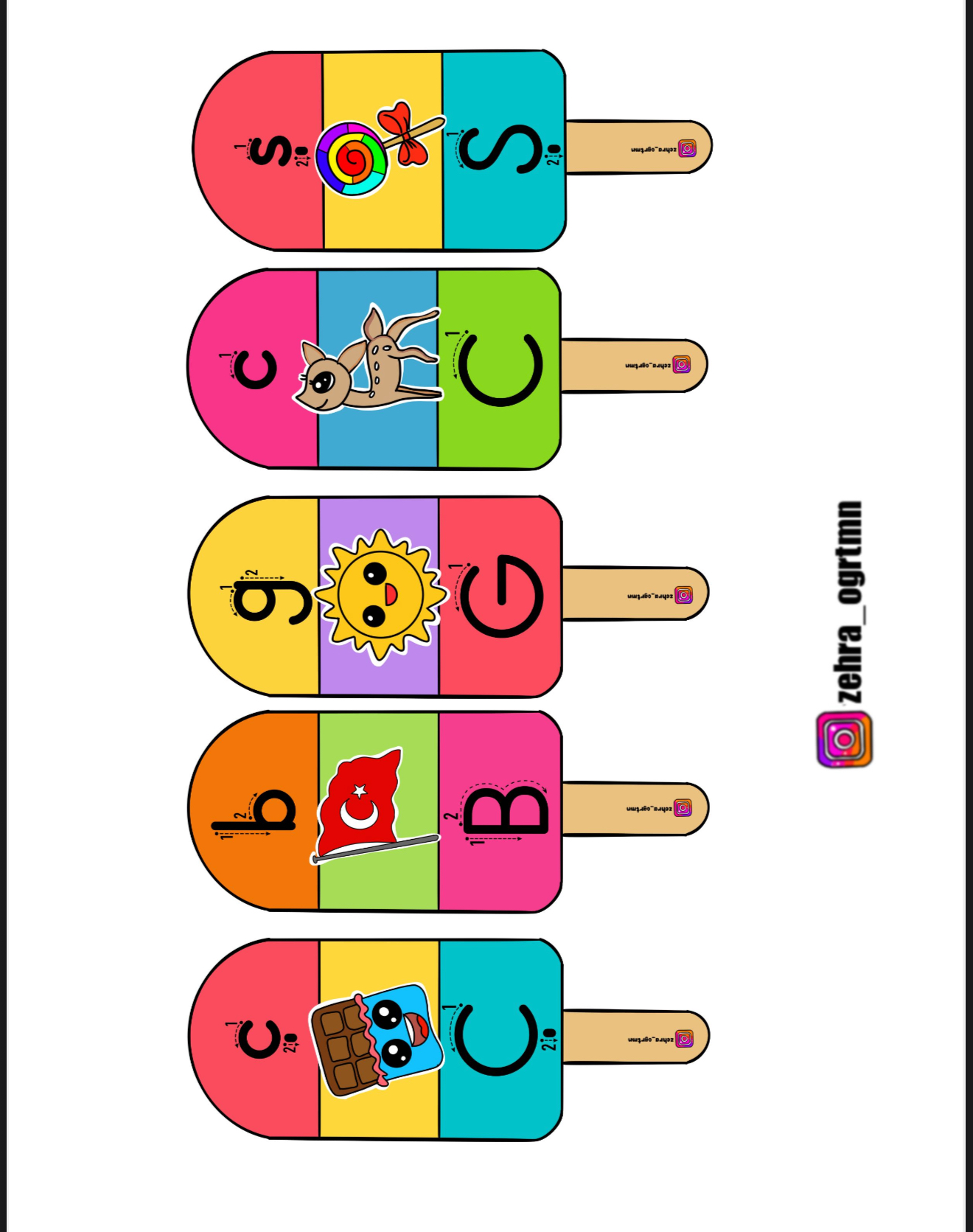 Çbgcş Dondurmalı Harfler