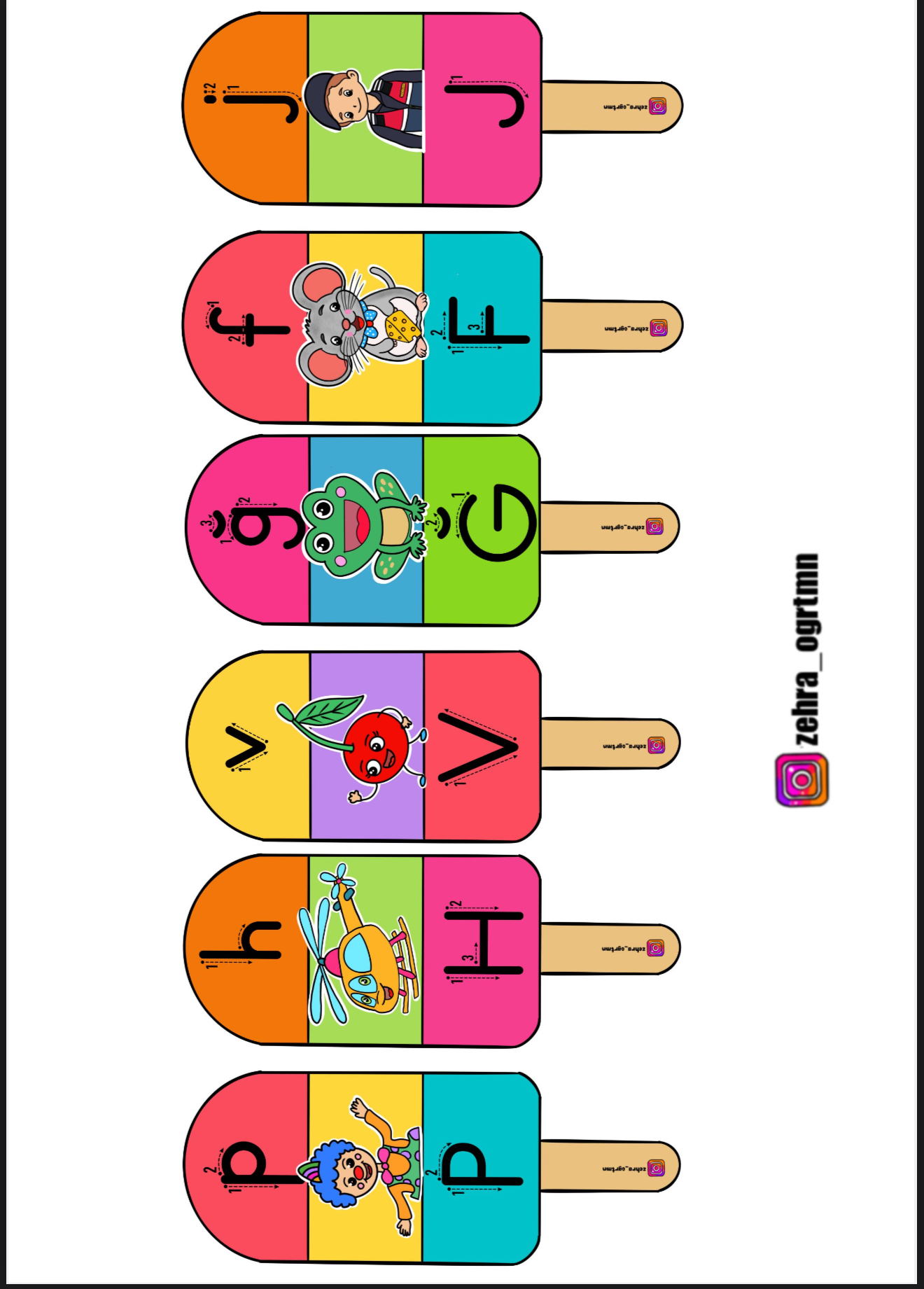 Phvğfj Dondurmalı Harfler