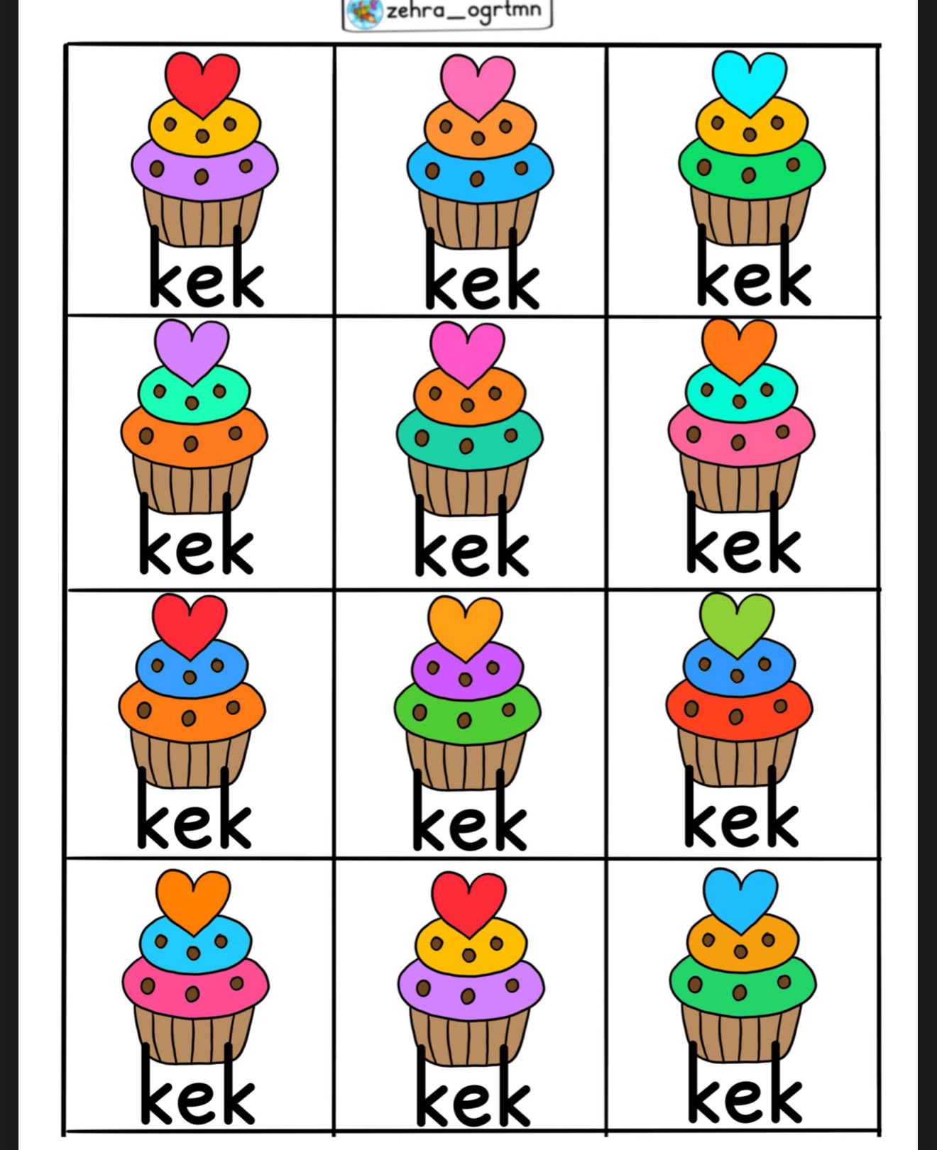 Keklerin Üstüne Koymalık Kek Yazısı