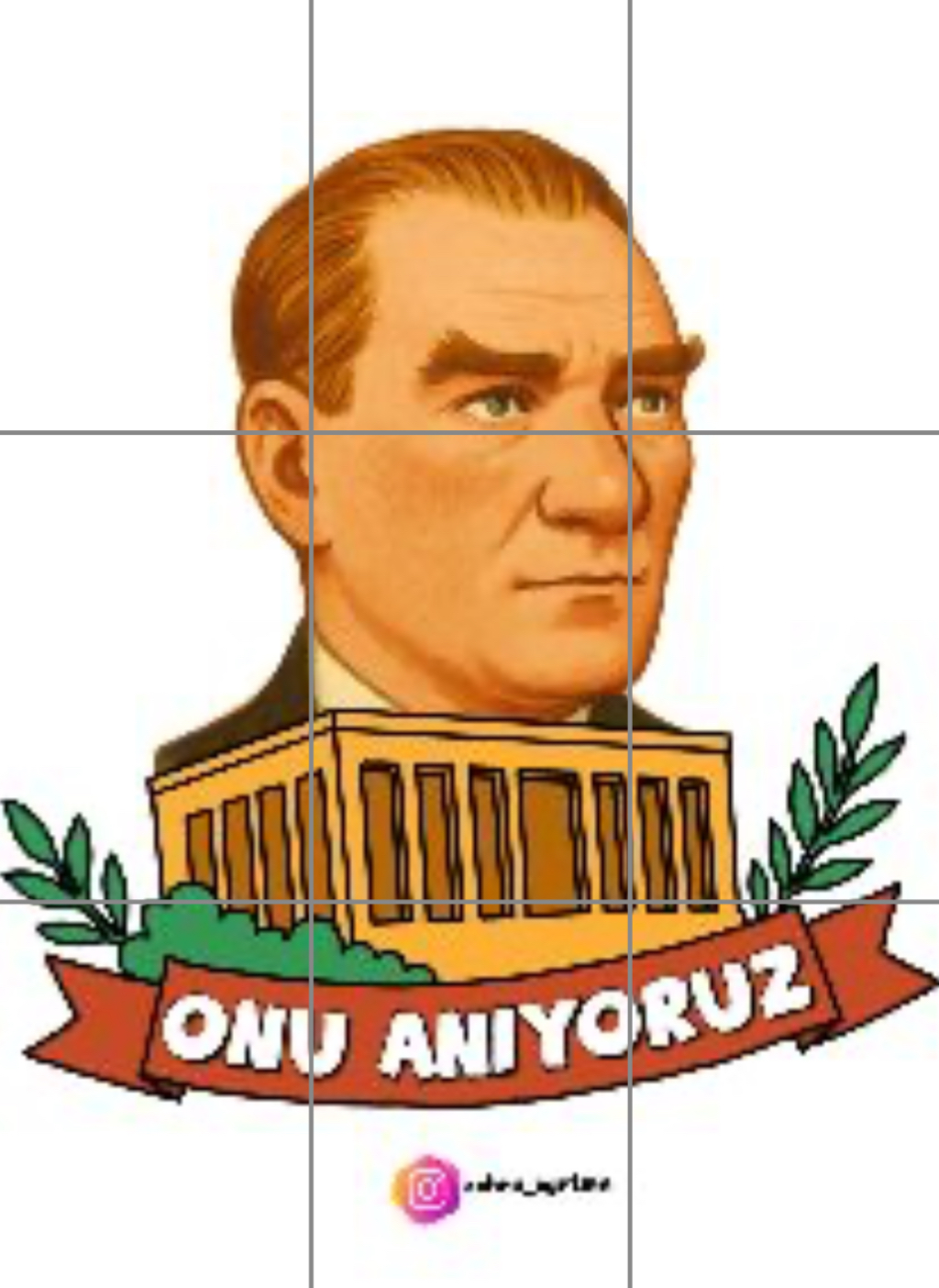 9 A4 Anıtkabir ve Atatürk Renkli 