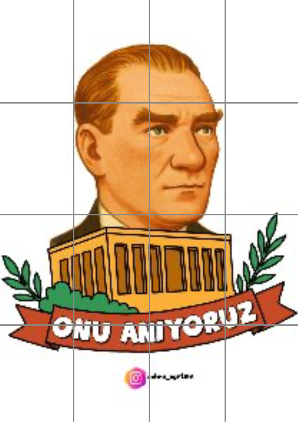 16 A4 Anıtkabir ve Atatürk Renkli 