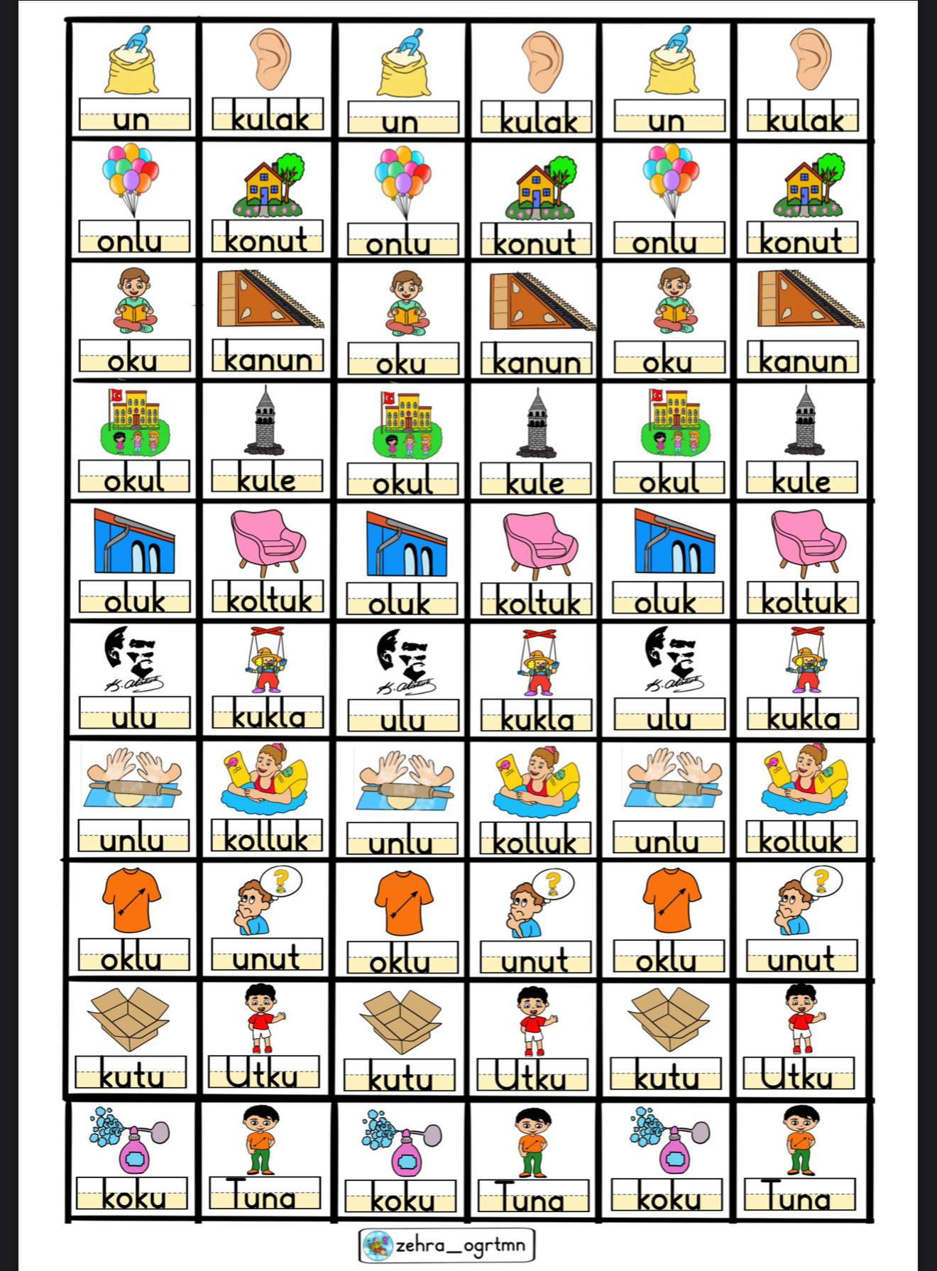 U Sesi Defter Dikte Görselleri