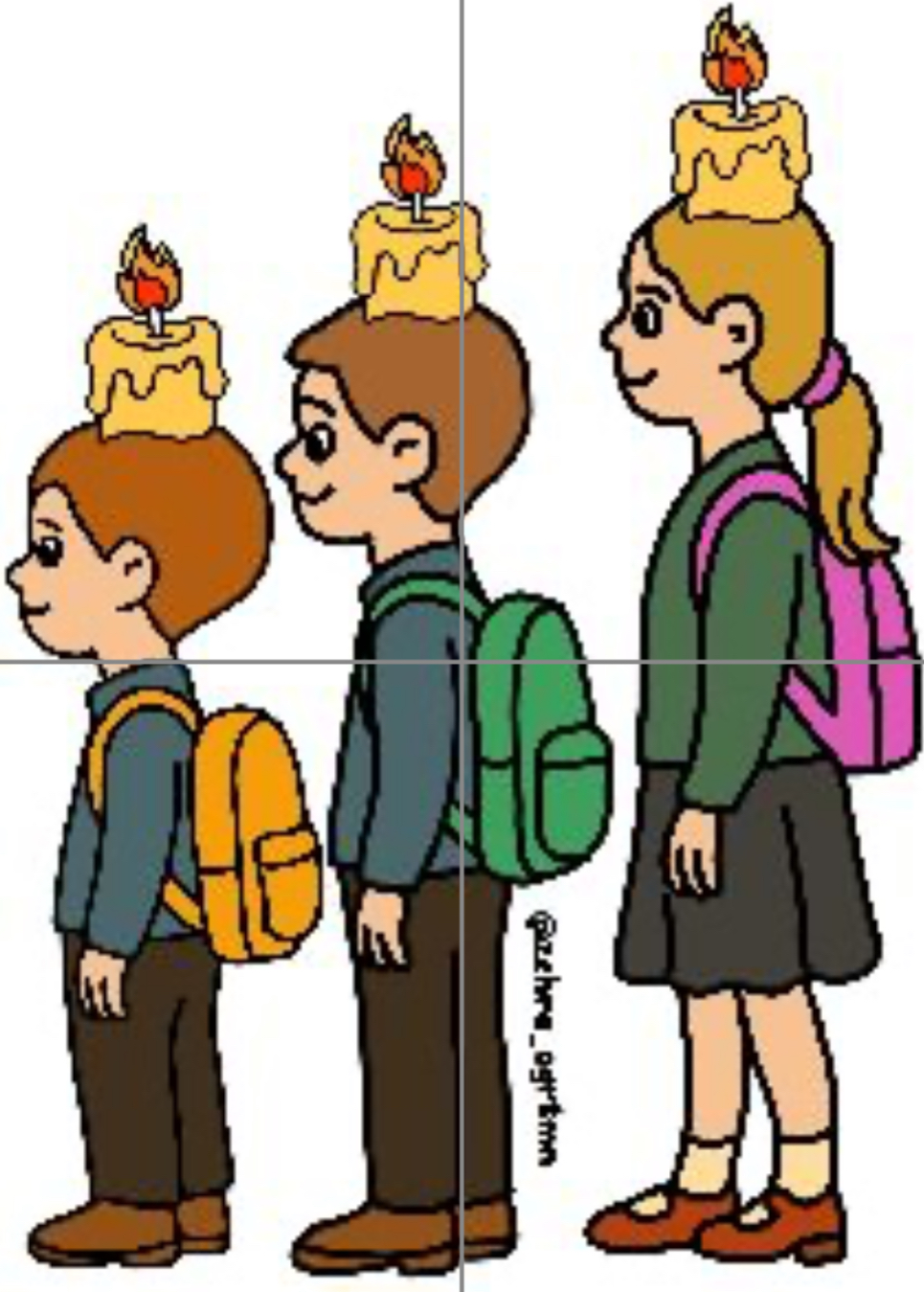 4 A4 Mumlu Çocuklar RENKLİ