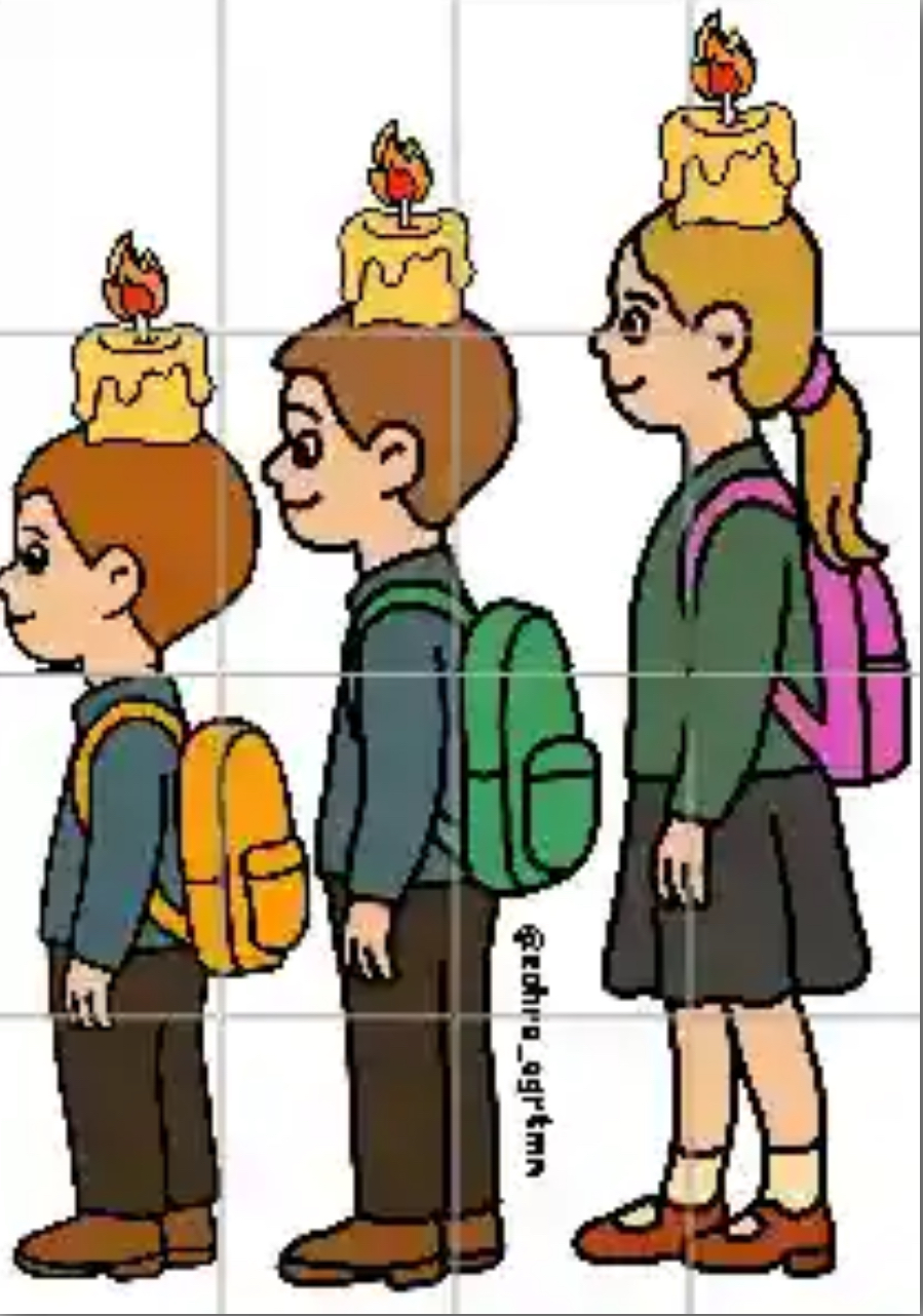 16 A4 Mumlu Çocuklar RENKLİ