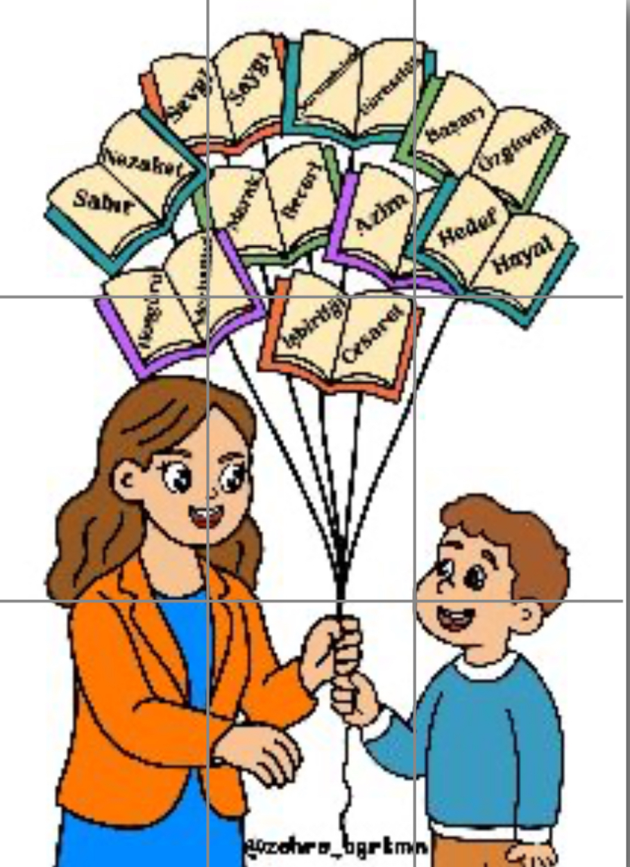 9 A4 Kadın Öğretmen RENKLİ