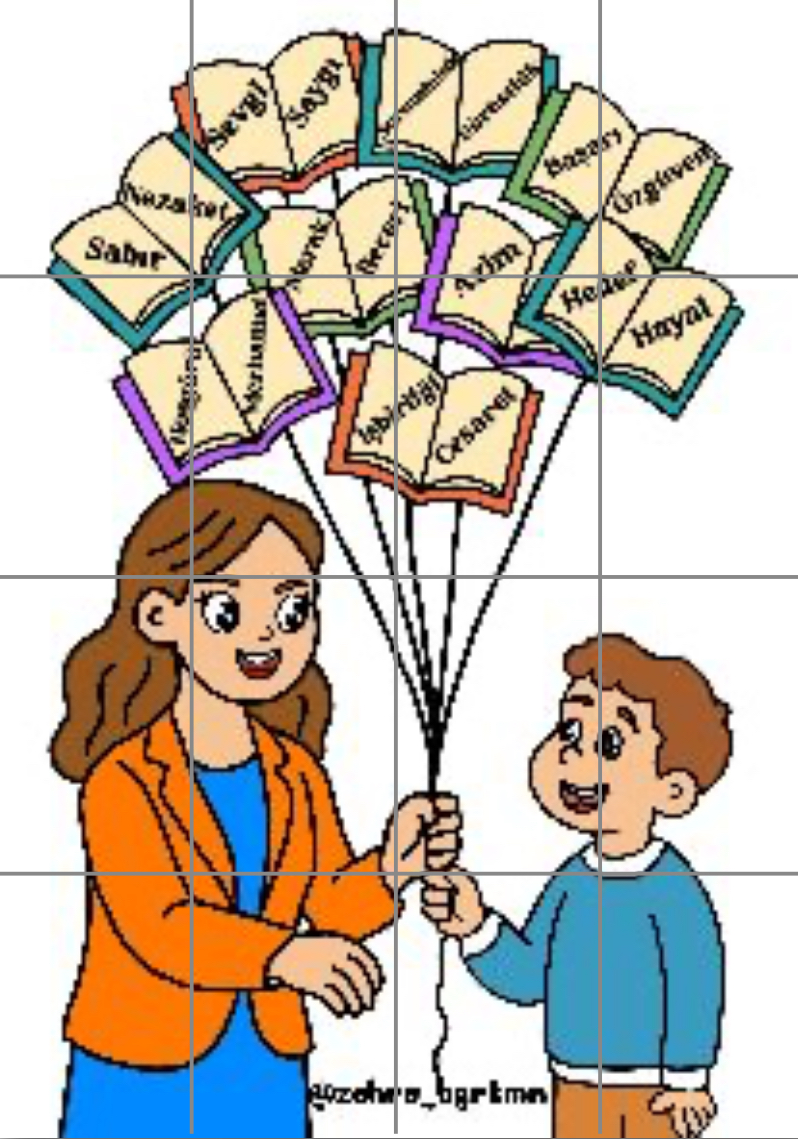 16 A4 Kadın Öğretmen RENKLİ