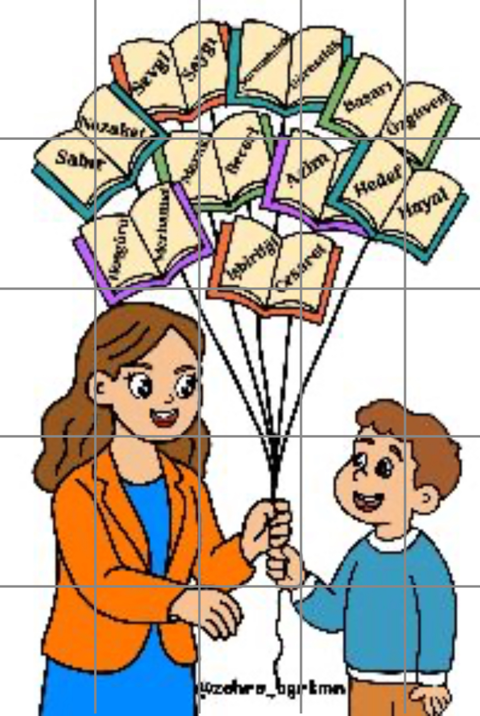 25 A4 Kadın Öğretmen RENKLİ