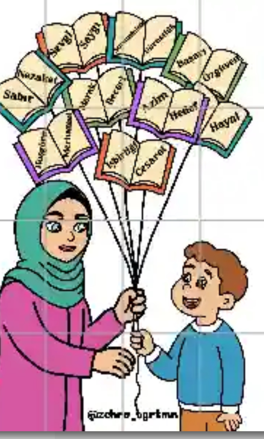 16 A4 Tesettürlü Öğretmen RENKLİ