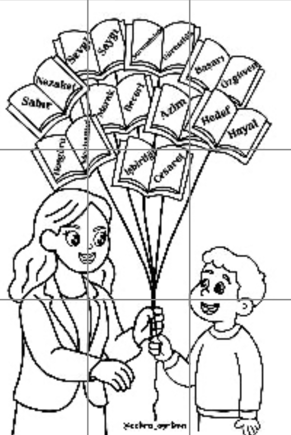 9 A4 Kadın Öğretmen RENKSİZ