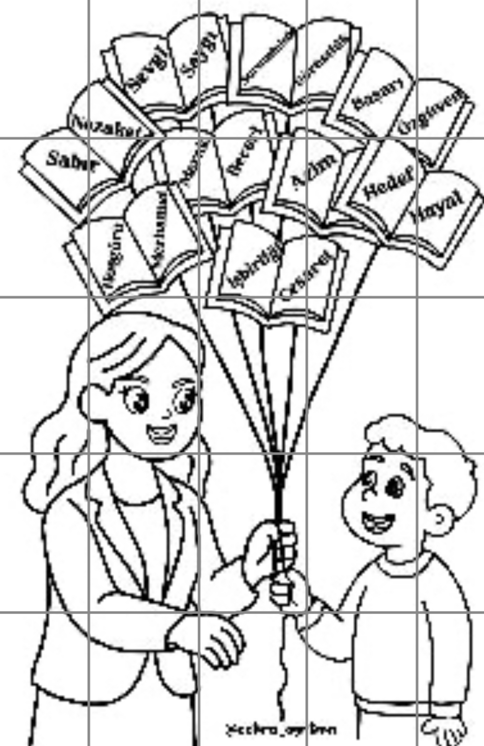 25 A4 Kadın Öğretmen RENKSİZ