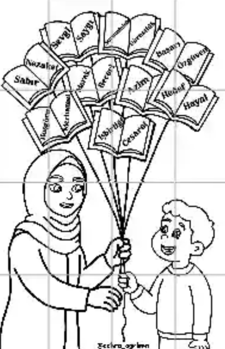 16 A4 Tesettürlü Kadın Öğretmen RENKSİZ