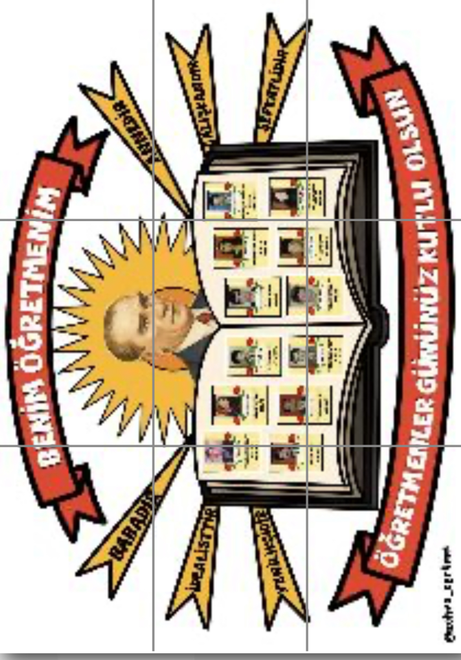 9 A4 Benim Öğretmenim Şehit Öğretmenler Panosu RENKLİ