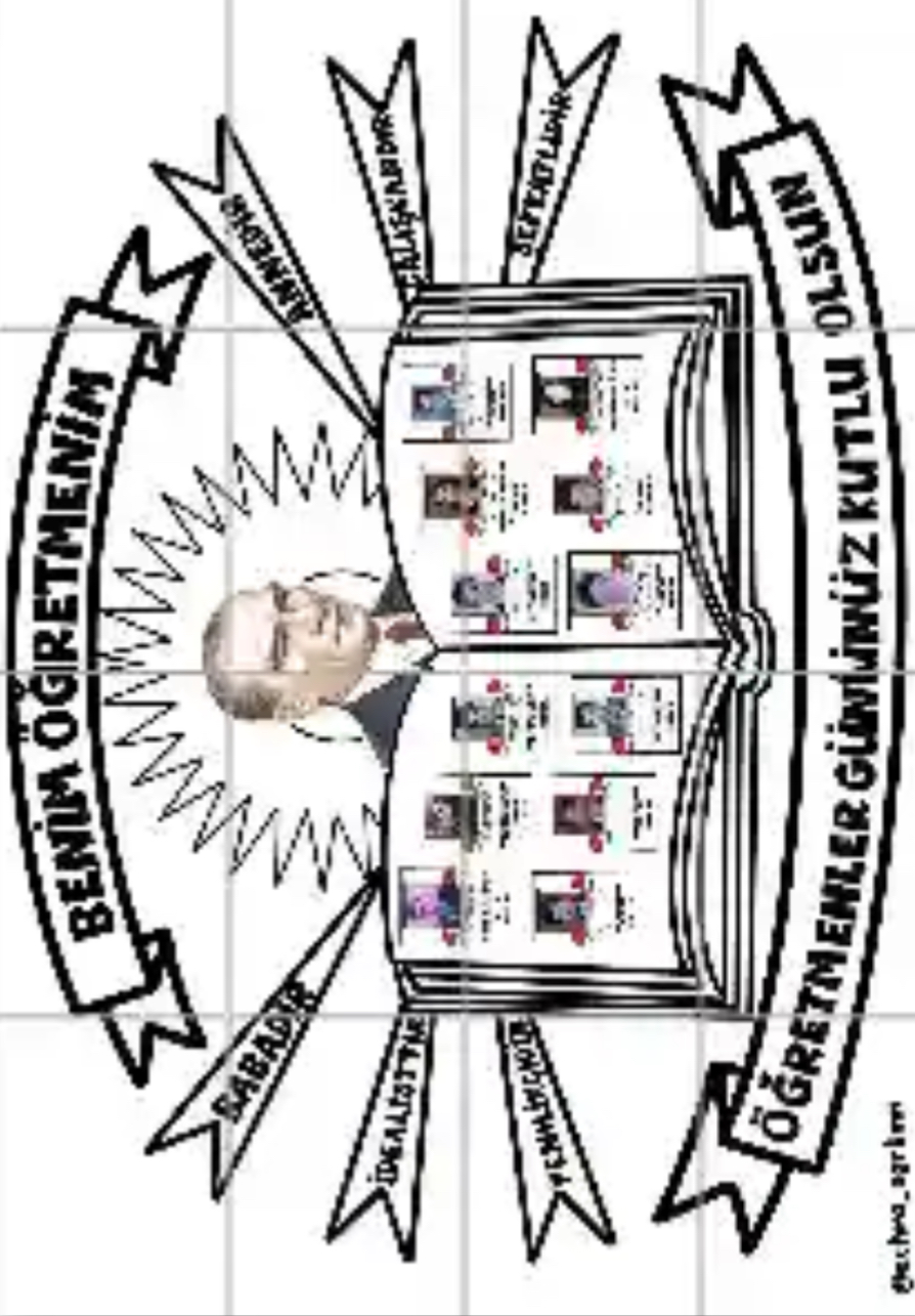 16 A4 Benim Öğretmenim Şehit Öğretmenler Panosu RENKSİZ