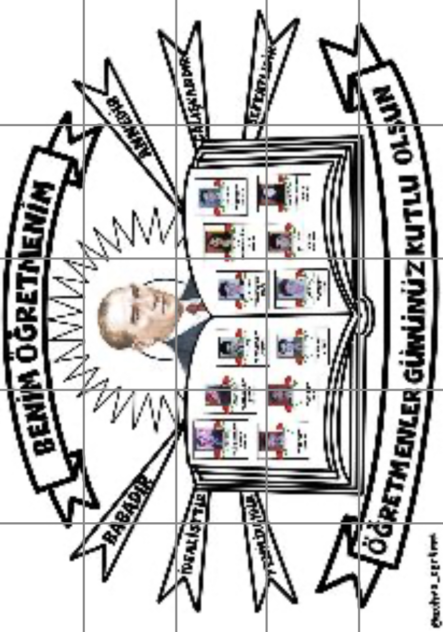 25 A4 Benim Öğretmenim Şehit Öğretmenler Panosu RENKSİZ