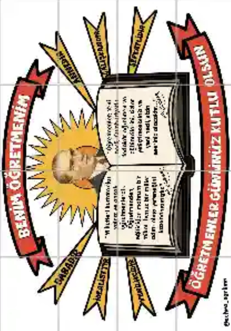 16 A4 Ben Öğretmenim Panosu Atatürk Sözleri Kitap İçinde 