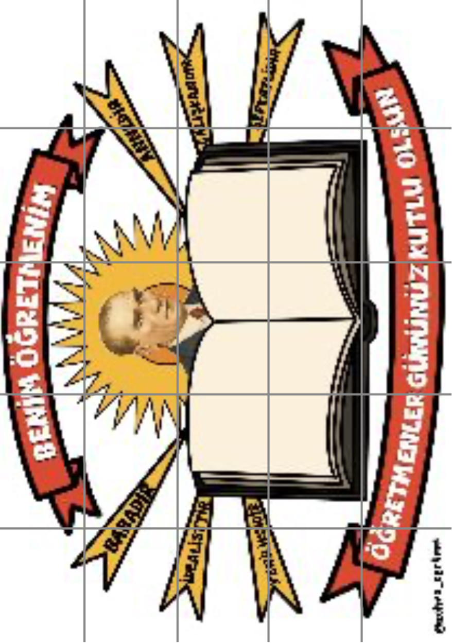  25 A4 Ben Öğretmenim Panosu Kitap Boş Şablon