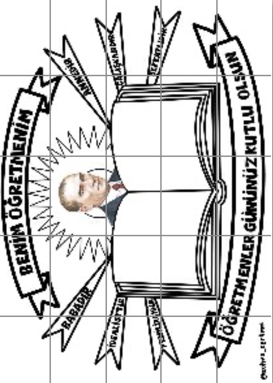  25 A4 Ben Öğretmenim Panosu Kitap Boş Şablon RENKSİZ