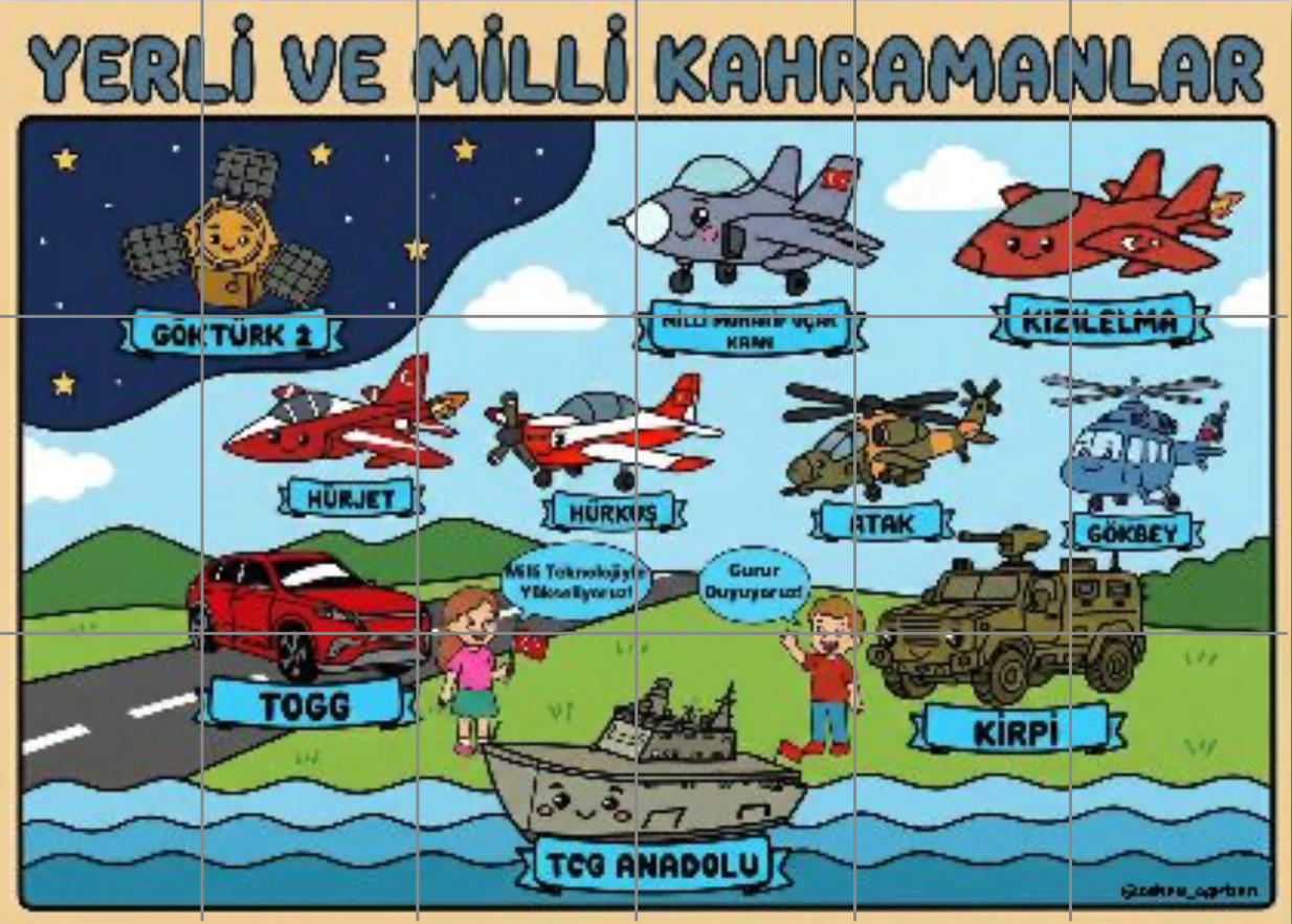 18 A4 Yerli ve Milli Kahramanlar RENKLİ