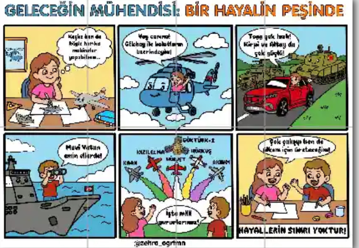 8 A4 Geleceğin Mühendisi RENKLİ