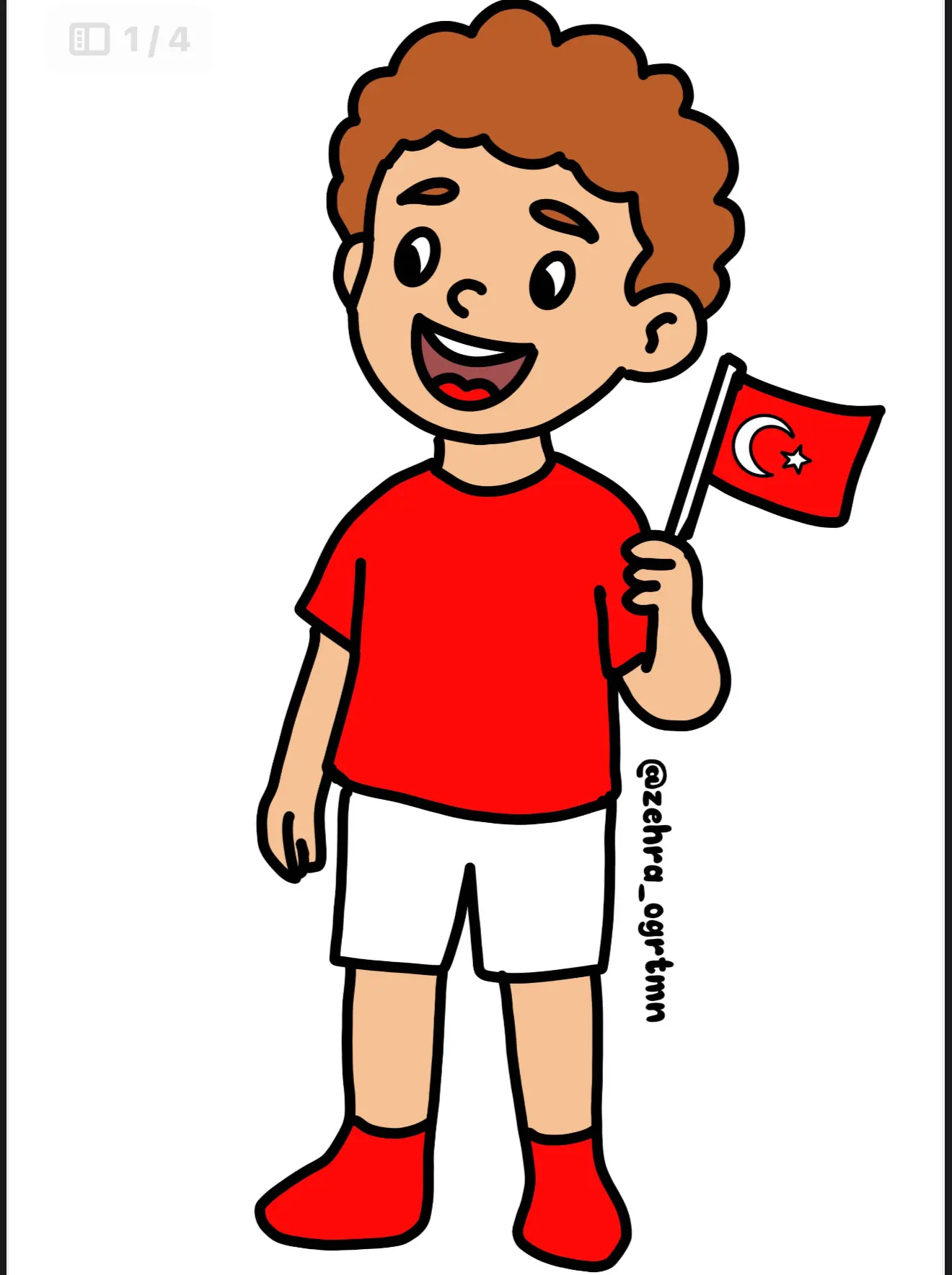 A4 Bayraklı Çocuklar