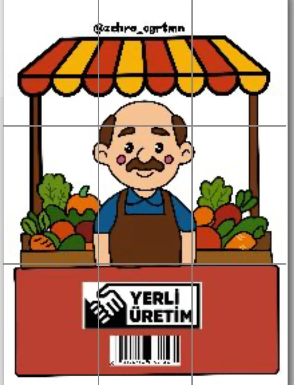 9 A4 Manavcı Amca RENKLİ